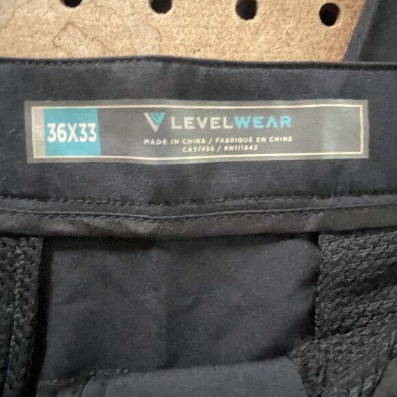 NWT Levelwear Stephen Golf Chino Pants Spandex Blend Black 36x33 Men - Picture 6 of 9